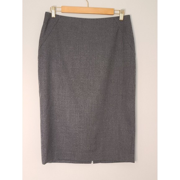 Talbots Dresses & Skirts - Talbots Straight Skirt Grey Wool-Blend Italian Flannel Business Office Size 6